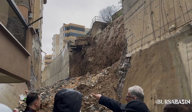 Mudanya’da Duvar Çöktü: Panik Dolu Anlar