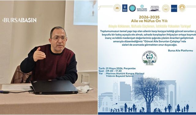 Bursa’da “Güncel Aile Sorunları Çalıştayı” Düzenlenecek