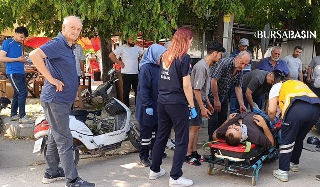 İnegöl’de Kavşakta Kaza: Motosiklet Sürücüsü Yaralandı