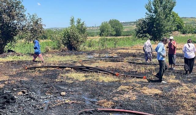İnegöl'de Anız Yangını: 20 Dönüm Alan Küle Döndü