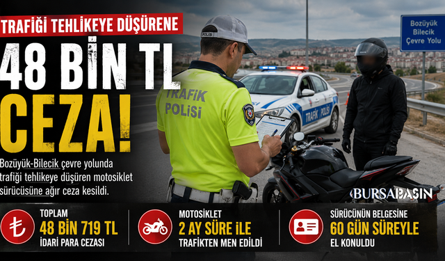Tehlikeli Motosiklet Kullanımına 48 Bin Liralık Ceza