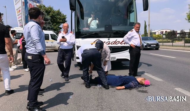 İnegöl'de Yolcu Otobüsü Kadına Çarptı: Ağır Yaralı