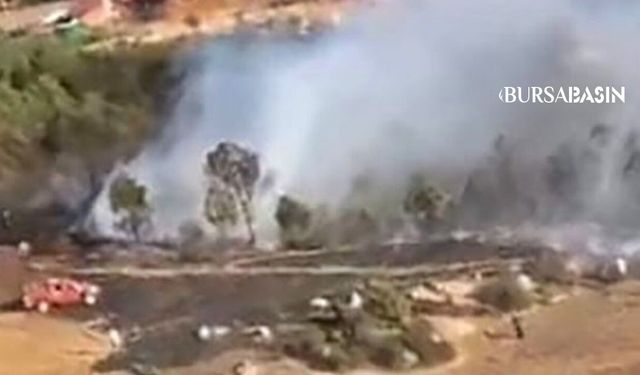 Orhaneli'de Orman Yangını! Havadan e Karadan Müdahale