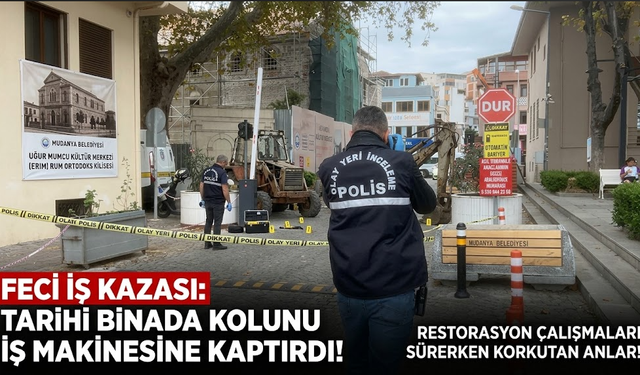 Bursa'da Restorasyonda Feci Kaza: İşçi Kolunu Makineye Kaptırdı!