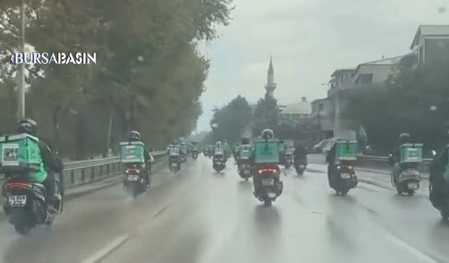 Bursa’da acı veda! Yüzlerce kurye arkadaşını uğurladı