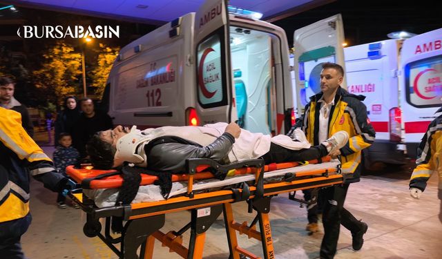 İnegöl’de otomobil ile motosiklet çarpıştı: 2 kardeş yaralı