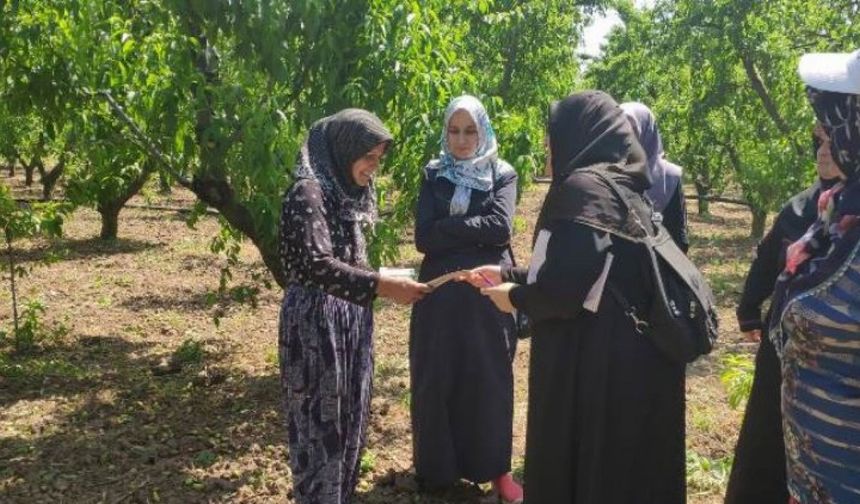 Bursa İznik'te Saadetli kadınlar çiftçileri ziyaret etti