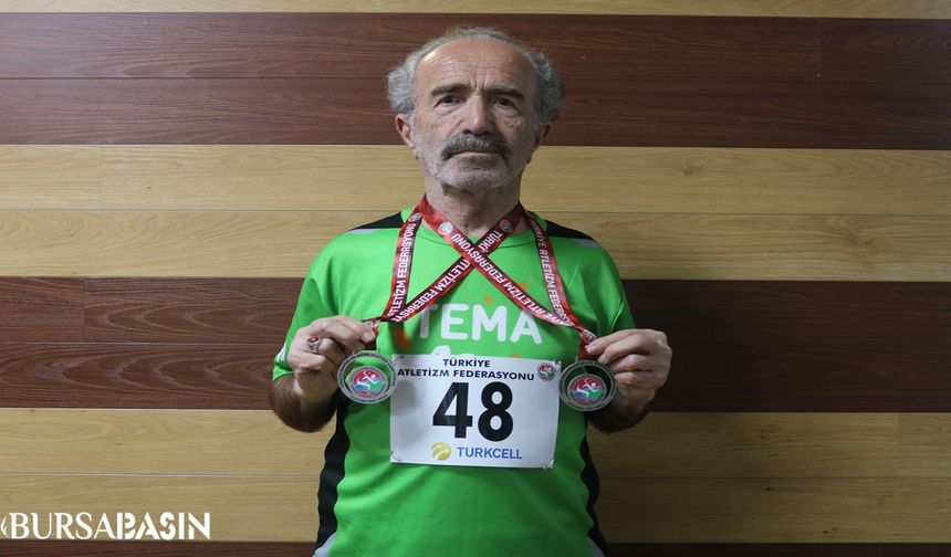 Bursalı 78 Yaşındaki Atlet Ali Turan, 2 Gümüş Madalya Aldı