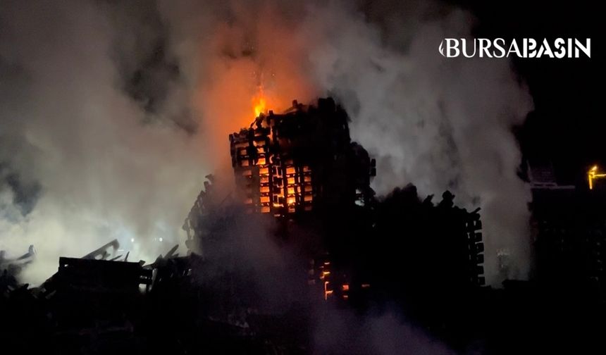 Nilüfer'deki Palet Fabrikasında Yangın: Bir İşçi Yaralı