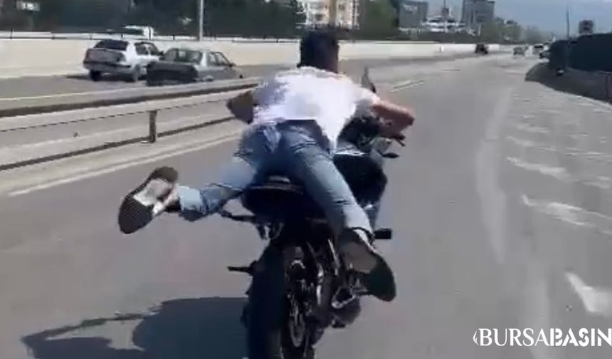 Bursa'da Genç, Tehlikeli Şekilde Motosiklet Kullandı