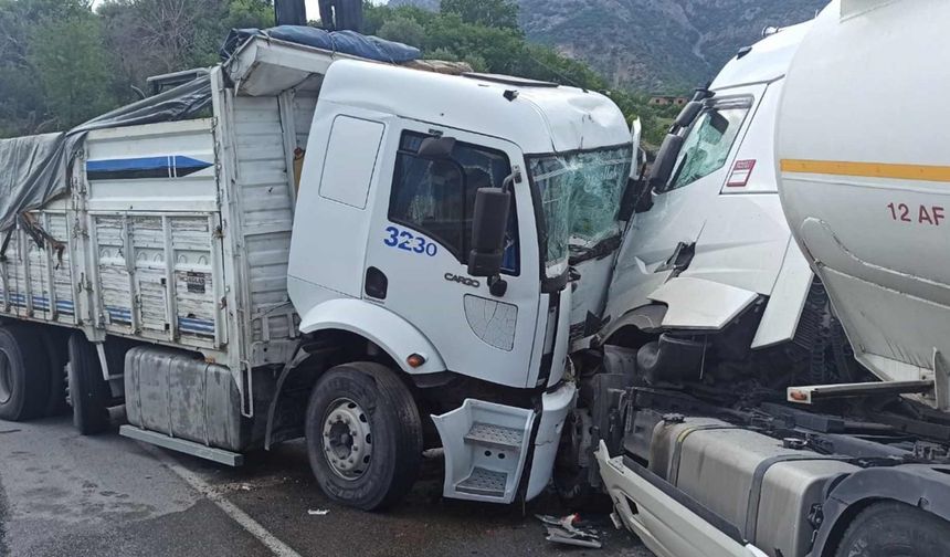Bitlis yolu felaketi: Tanker ve Tır çarpıştı, 3 yaralı