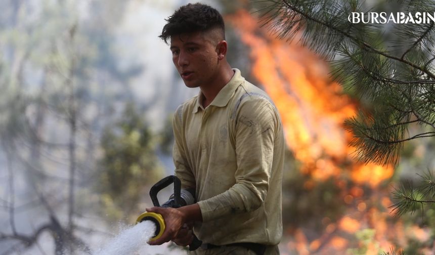 Orhaneli'de 100 Hektarlık Yangın Kontrol Altında Alındı