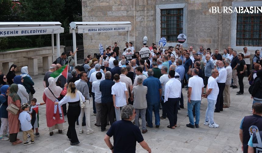 Bursa'da Filistin'e Destek Protestosu