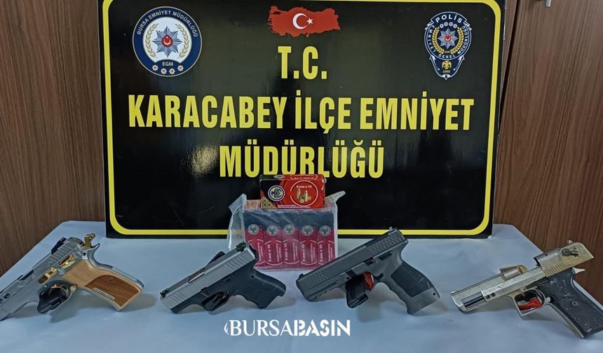 Karacabey'de Polis Operasyonu: 4 Tabanca Ele Geçirildi