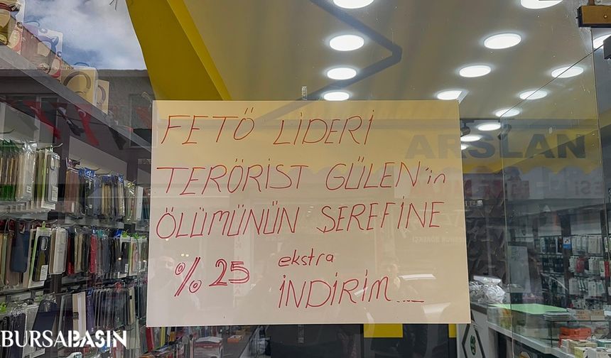 İznik’te Esnaftan Gülen’in Ölümü Nedeniyle İndirim Kampanyası