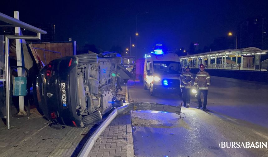 Bursa Nilüfer'de Araç Takla Attı: 1 Ölü, 1 Yaralı