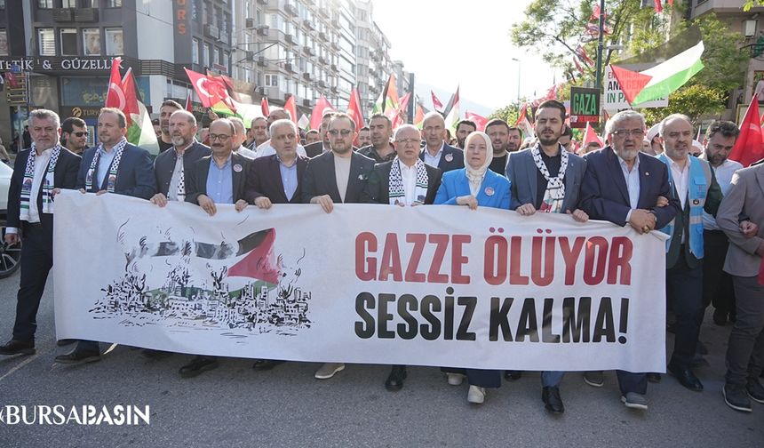 Bursa’dan Gazze İçin Destek Yürüyüşü