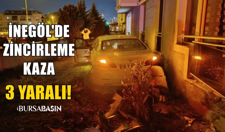 Bursa İnegöl'de Zincirleme Kaza: 3 Yaralı