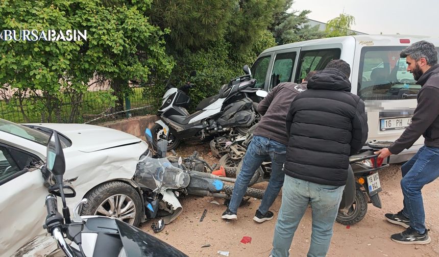 İnegöl’de Zincirleme Kaza: 4 Yaralı