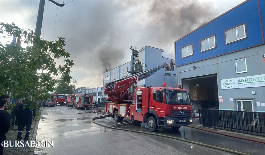 Bursa Nilüfer'de Fabrika Yangını