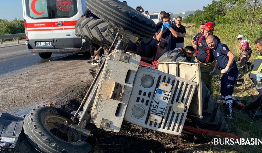 Karacabey’de Traktör Kazası: 1 Kişi Yaralandı