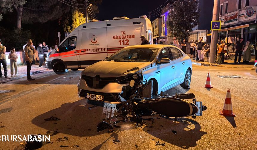 İnegöl'de motosiklet kazası: Sürücü ağır yaralandı