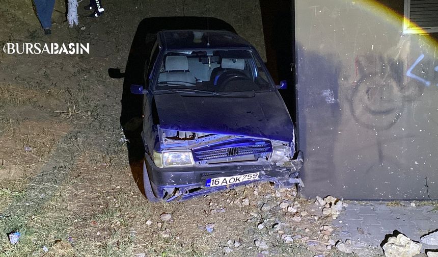 Bursa İnegöl'de Otomobil Şarampole Uçtu