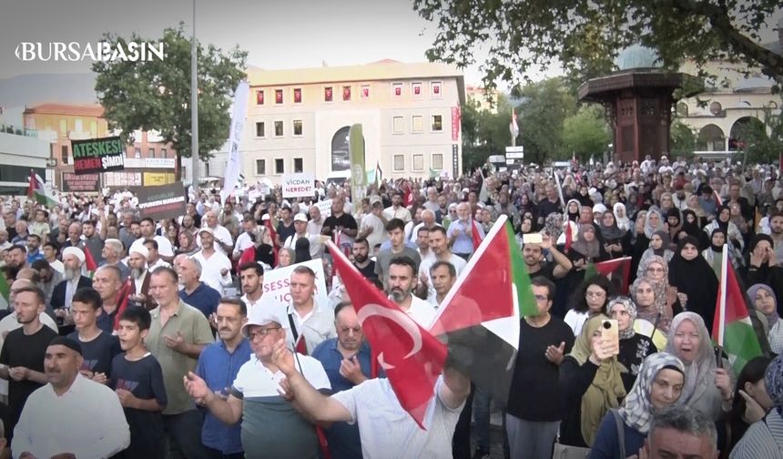 Bursa’da Binler Gazze İçin Yürüdü