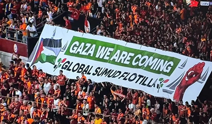 Galatasaray taraftarından Küresel Sumud Filosu’na destek