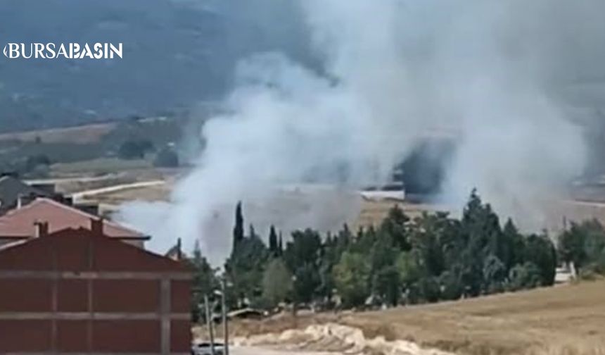 İnegöl’de anız yangını paniğe yol açtı