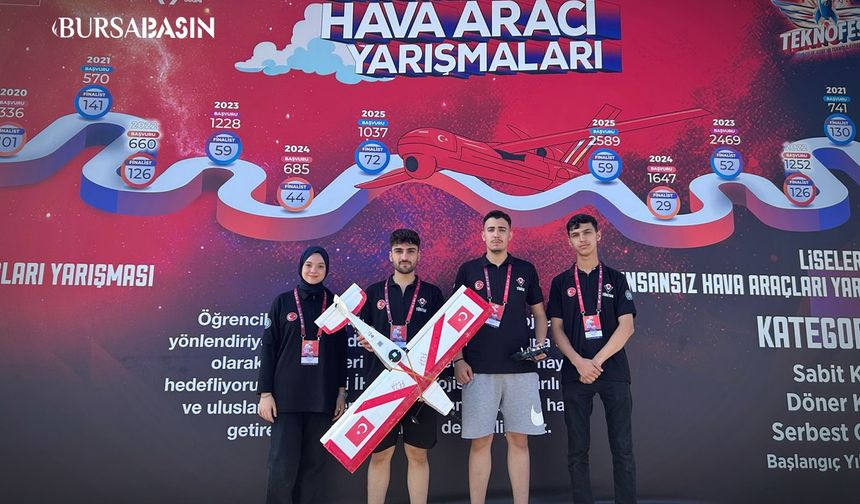Bursa Yıldırım Ticaret MTAL, İHA yarışmasında 6’ncı oldu