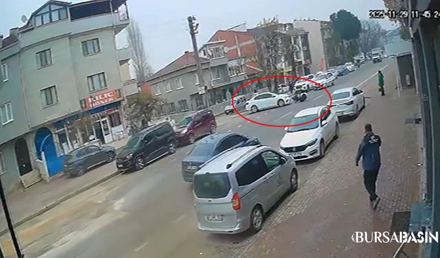 Bursa İnegöl’de Motosiklet Kazası Kameraya Yansıdı