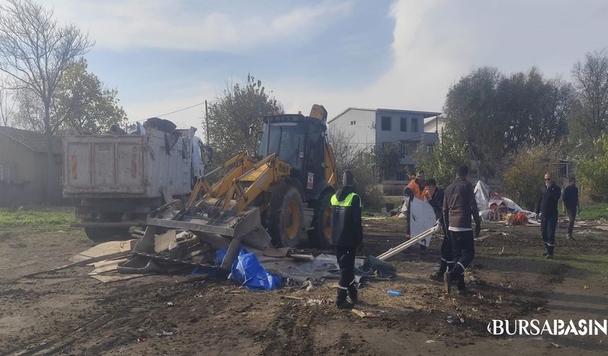 Nilüfer’de İzinsiz Çadır ve Barakalar Kaldırıldı