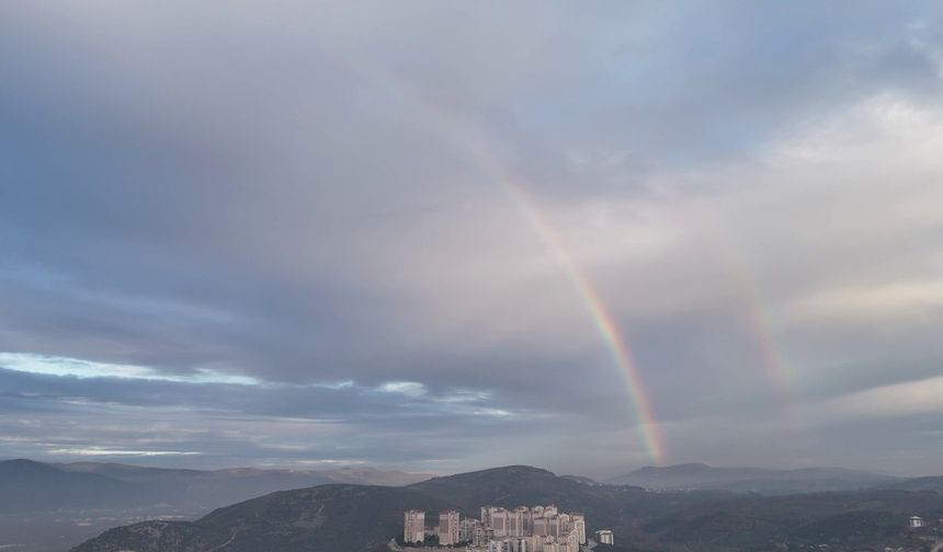 Kestel semalarında yağışsız gökkuşağı şaşırttı