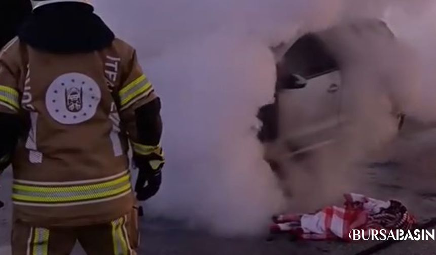 Nilüfer’de Seyir Halindeki Otomobil Alevlere Teslim Oldu