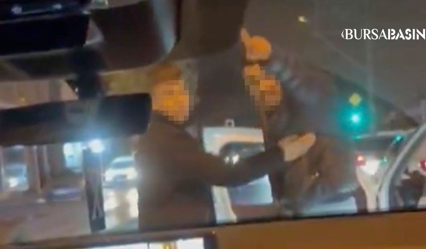 Osmangazi’de Agresif Sürücü Kadına Zor Anlar Yaşattı