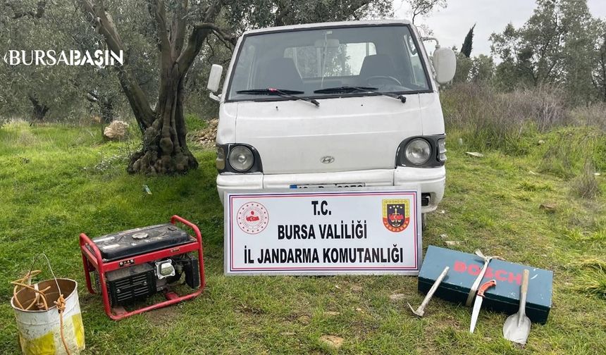 İznik’te Kaçak Kazıya Jandarma Suçüstü Müdahale