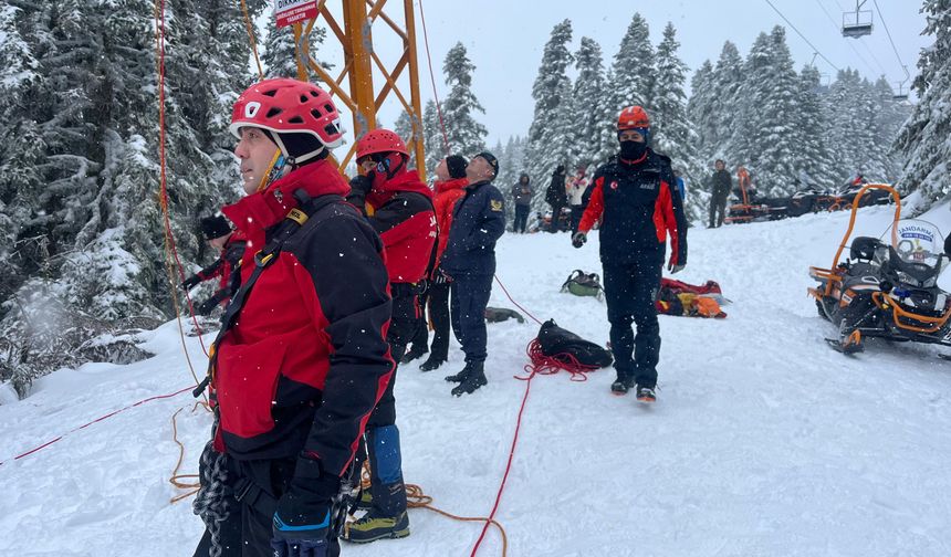 Uludağ Telesiyejindeki Kurtarmada 96 Personel Görev Aldı