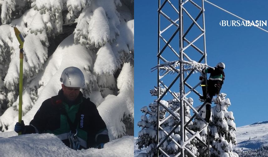 Uludağ’da 1 Metre Kar, UEDAŞ’tan 24 Saat Enerji Nöbeti