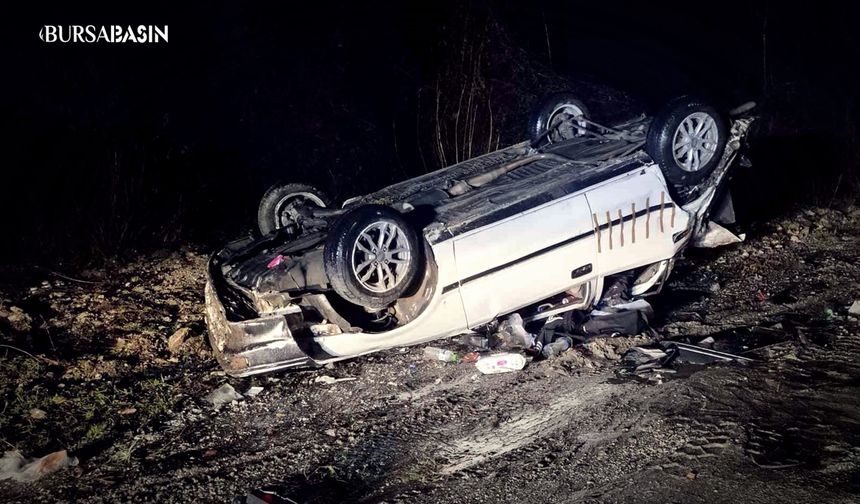 İnegöl’de Sabah Kazası: Otomobil Şarampole Yuvarlandı