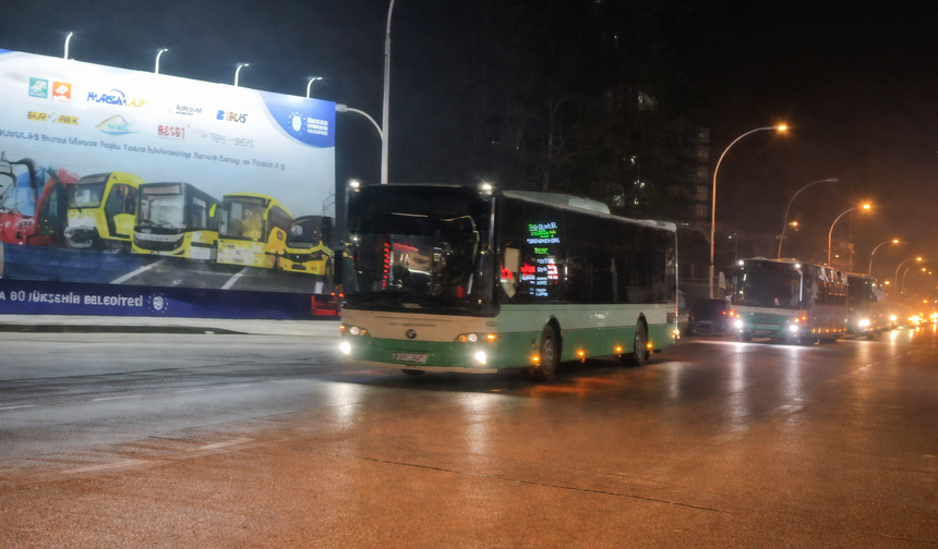 Bursa’da Otobüsçülerden Kornalı Zam Protestosu