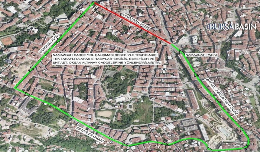 Bursa Namazgah Caddesi’nde Asfalt Çalışması Başlıyor