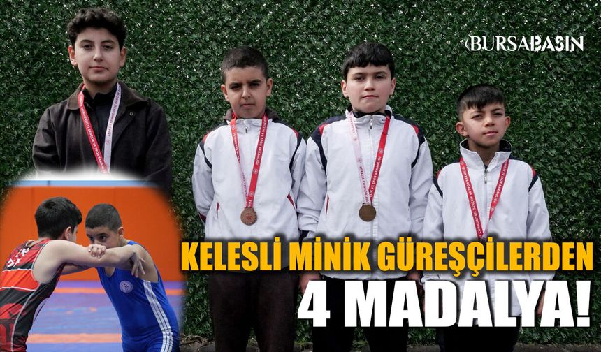 Kelesli Minik Güreşçilerden 4 Madalya