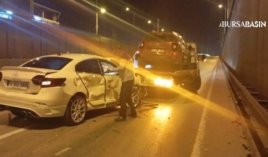 Bursa’da Gece Yarısı Zincirleme Kaza: 6 Yaralı