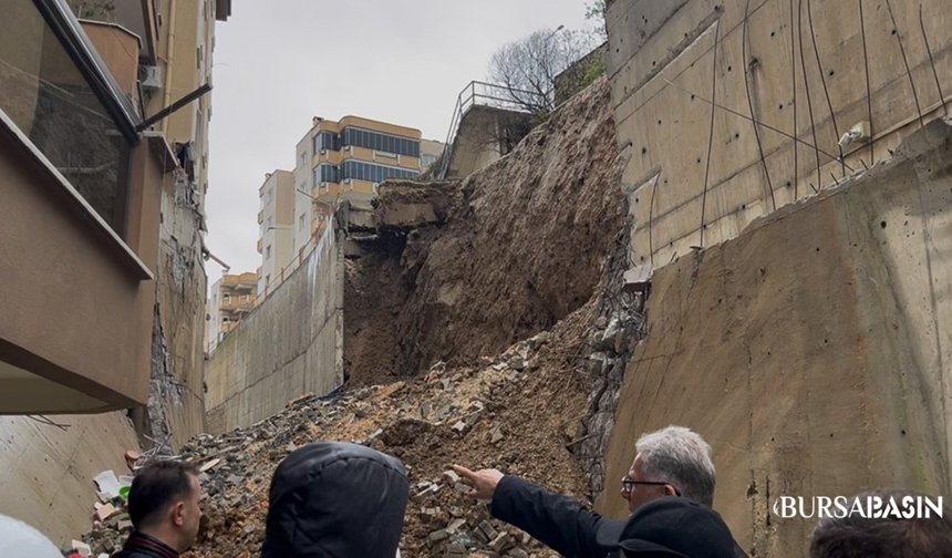 Mudanya’da Duvar Çöktü: Panik Dolu Anlar