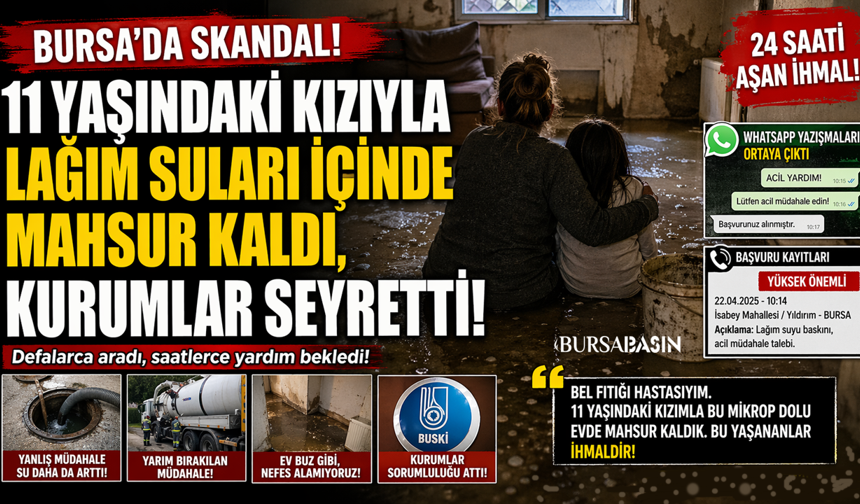 Bursa’da Kanalizasyon Skandalı: Anne-Kız Mahsur Kaldı