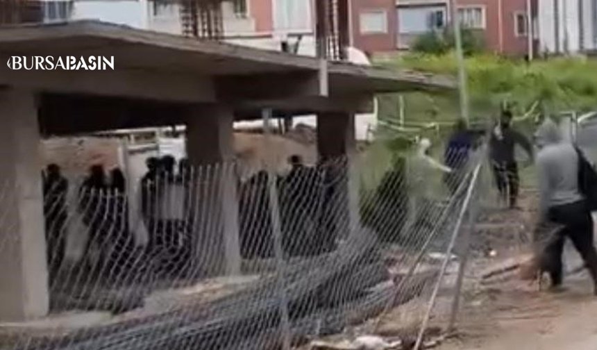 Bursa’da inşaatta sopalı kavga paniği