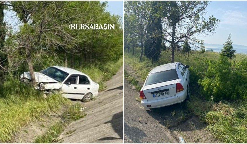 Bursa-Balıkesir Yolunda Kaza: 2 Yaralı