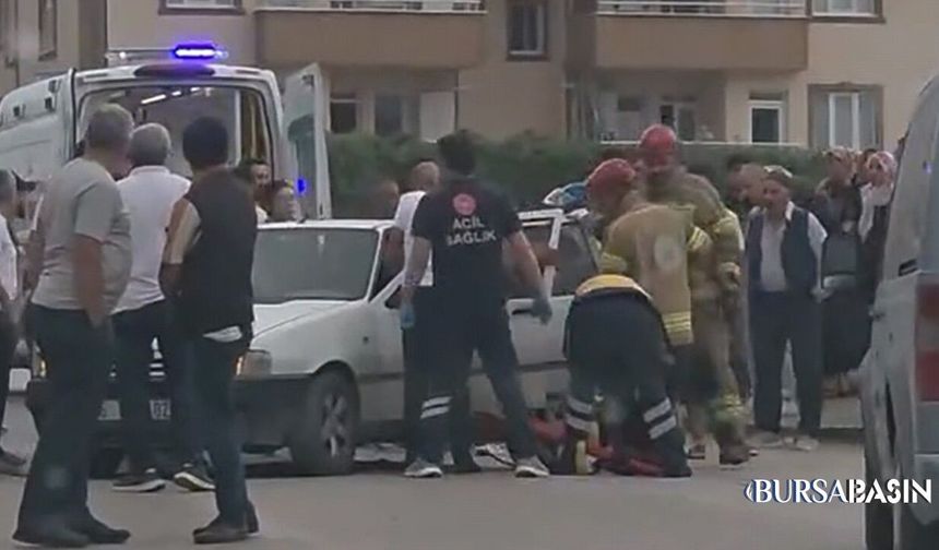 İnegöl’de Minibüs ile Otomobil Çarpıştı 9 Yaralı