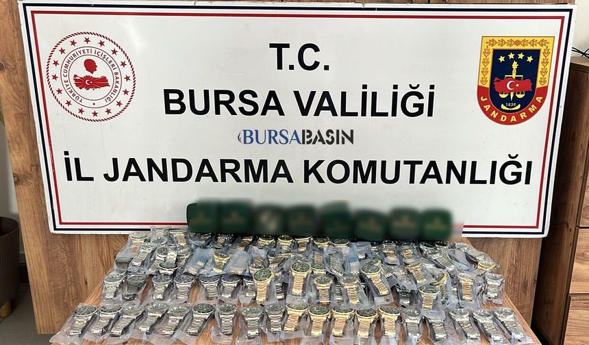 İnegöl’de Kaçak Saat Operasyonu: 150 Rolex Ele Geçirildi
